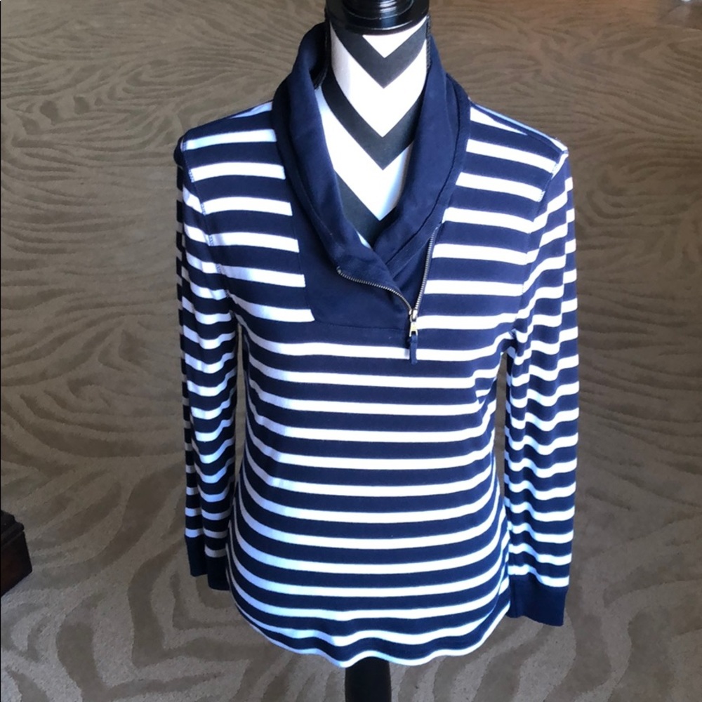 LRL - Ralph Lauren Long sleeve navy striped shirt